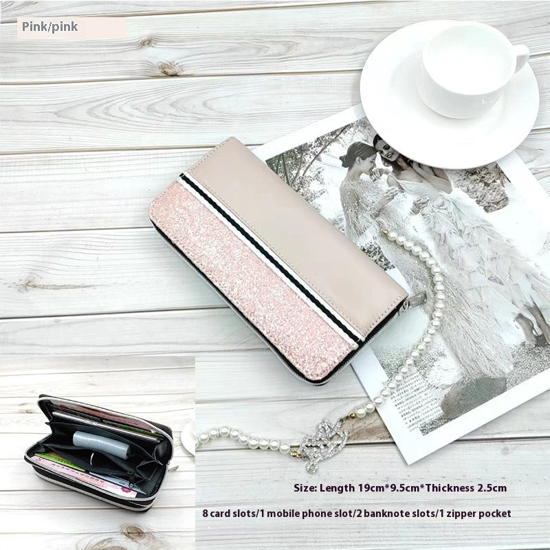 Cartera de mujer estudiante de longitud media multifunción