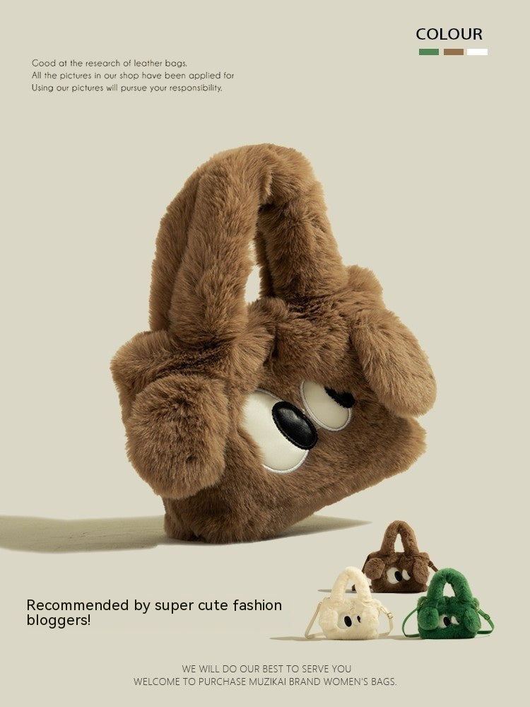 Sac à main en peluche pour bandoulière à une épaule pour femmes