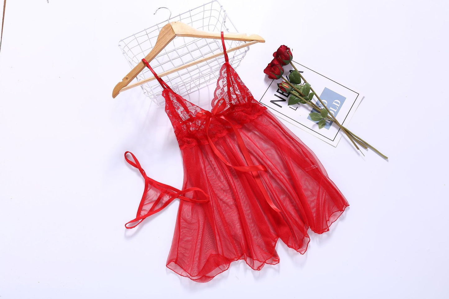 Lencería sexy Camisón con abertura delantera y lencería sexy