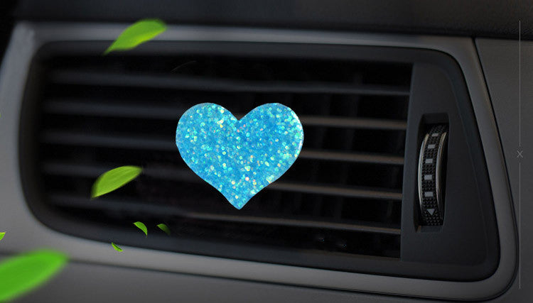 Shiny Love Car Air Outlet Perfume Clip Creative Resin Heart-shaped Wedding Decoration Car Air Outlet Perfume Clip
