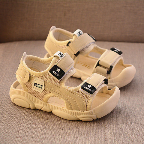 Chaussures d'été pour enfants, chaussures de plage à semelles souples pour garçons, sandales Anti-coup de pied pour bébés