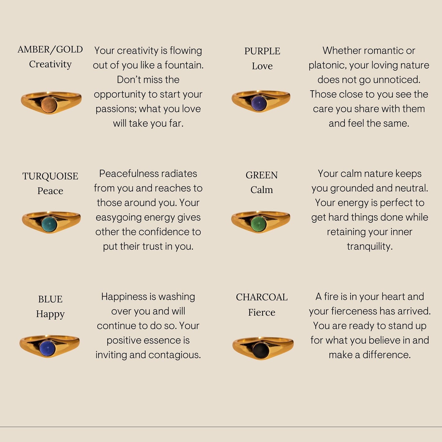 Anneau en or 18 carats plaqué par four sous vide en acier titane dégradé de pierre naturelle