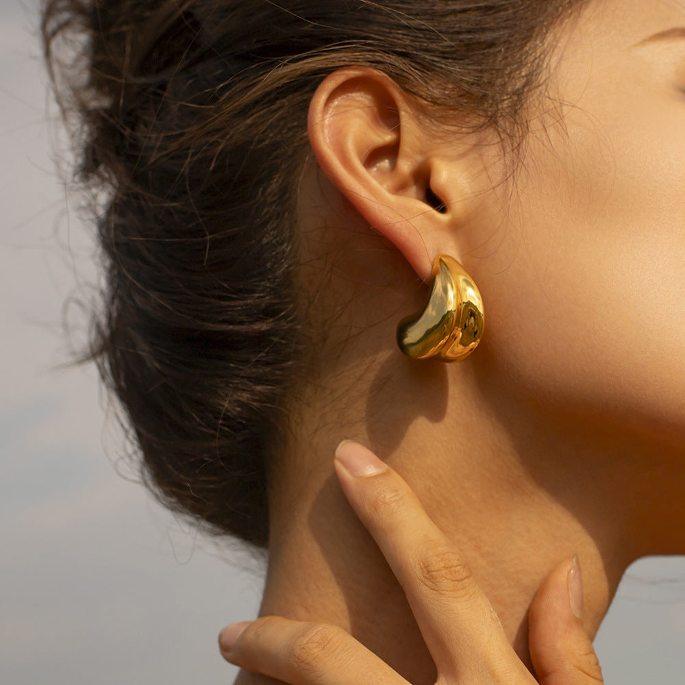 Boucles d'oreilles géométriques en acier inoxydable à niche géométrique