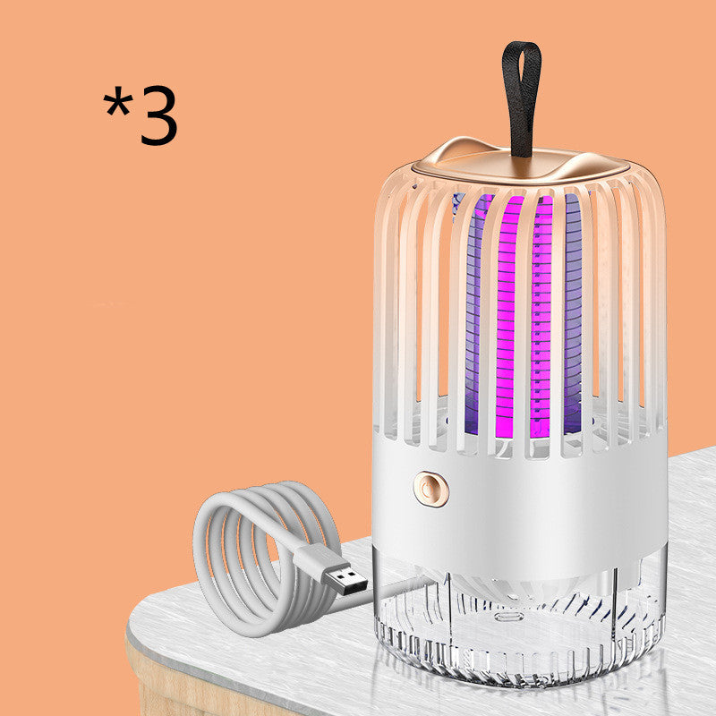 Lámpara silenciosa para matar mosquitos con succión de descarga eléctrica