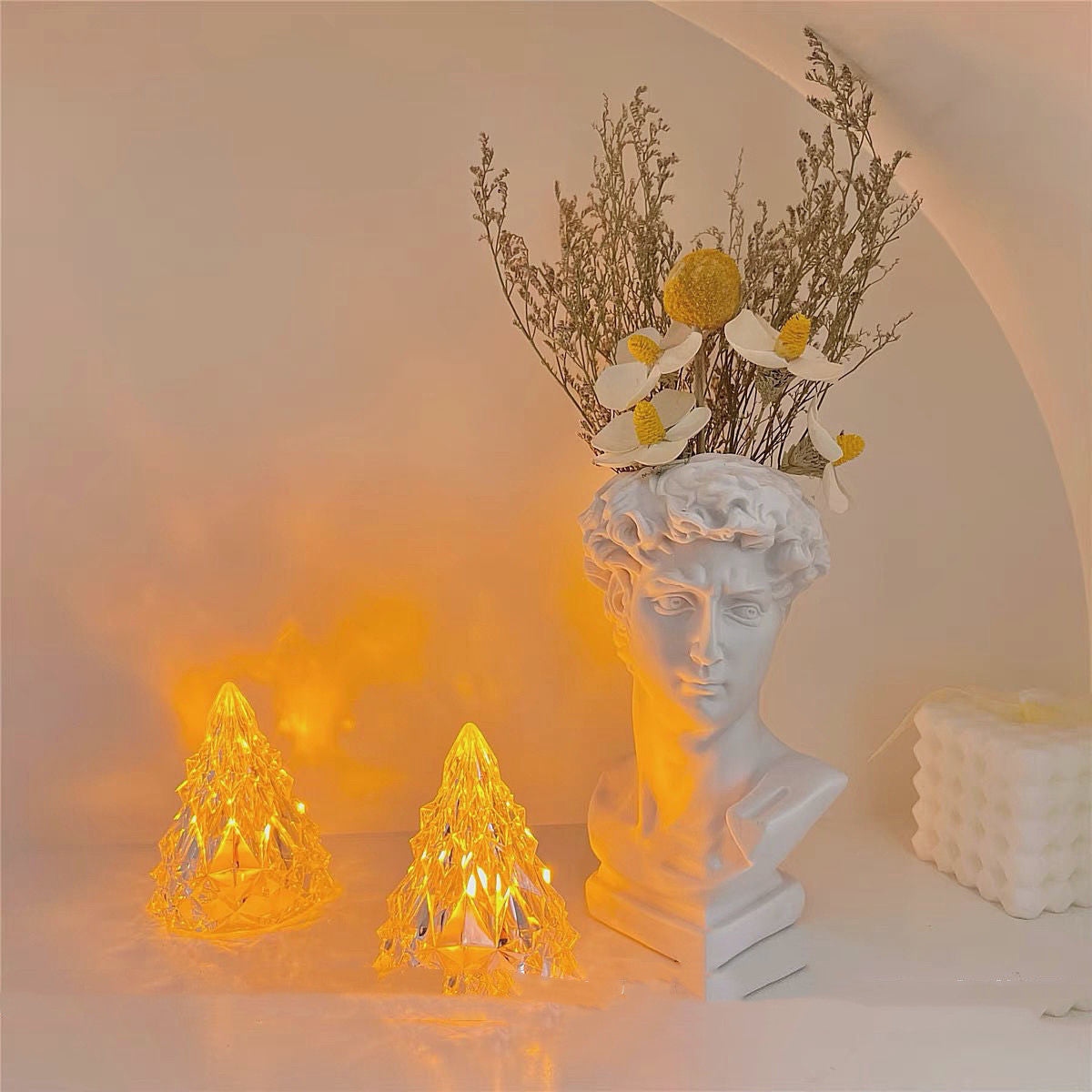 Ins Beautiful Iceberg Night Led Lights Lámpara de cristal con adornos navideños Led creativos de alto valor