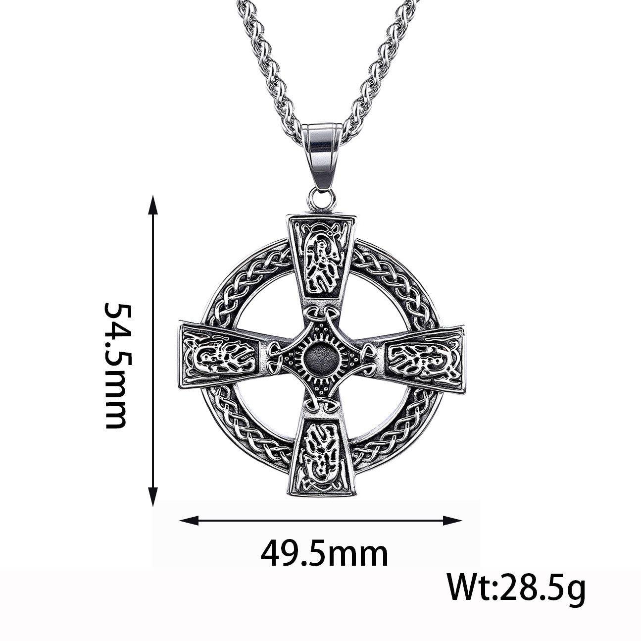European And American Style Domineering Celtic Cross Shape Pendant Stainless Steel Pendant