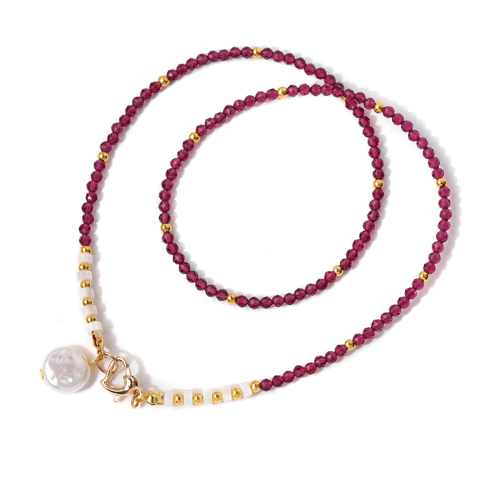 Artificial Crystal 3m Beads Necklace Women's Pearl Pendant Fresh Classic