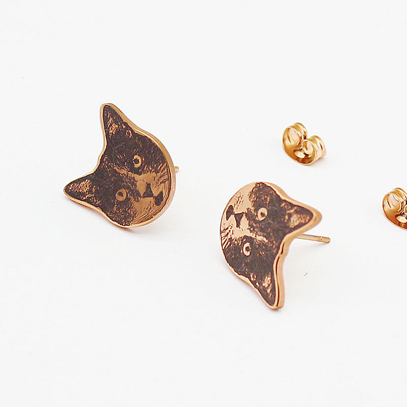 Boucles d'oreilles personnalisées chat chiot mignon
