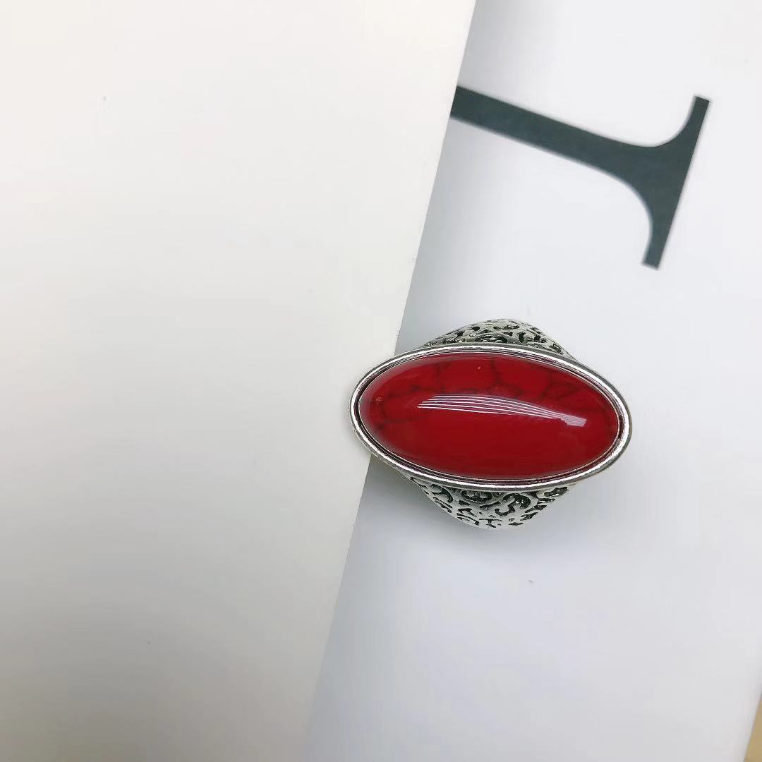 Nouvelle bague en argent antique européenne et américaine