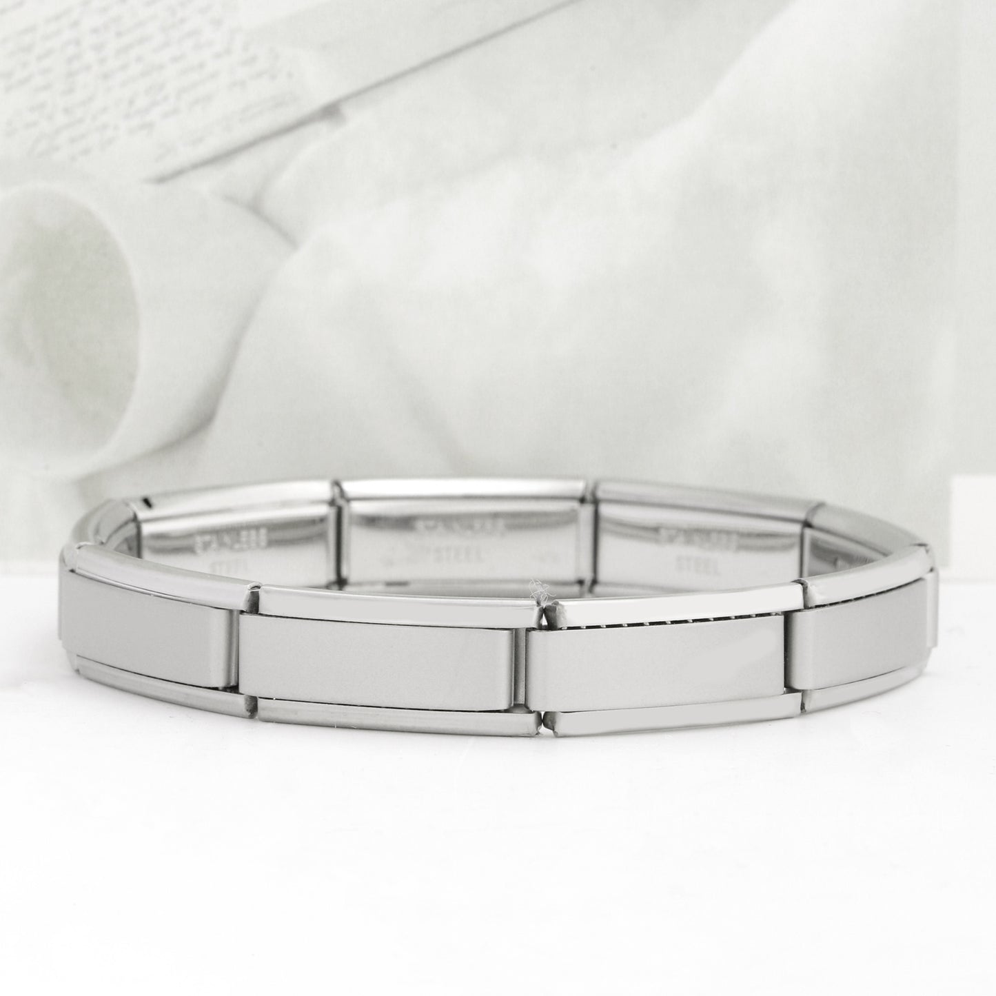 Bracelet mixte élastique italien pour femmes, 9mm, mode, acier inoxydable, bricolage, accessoires préférés des jeunes