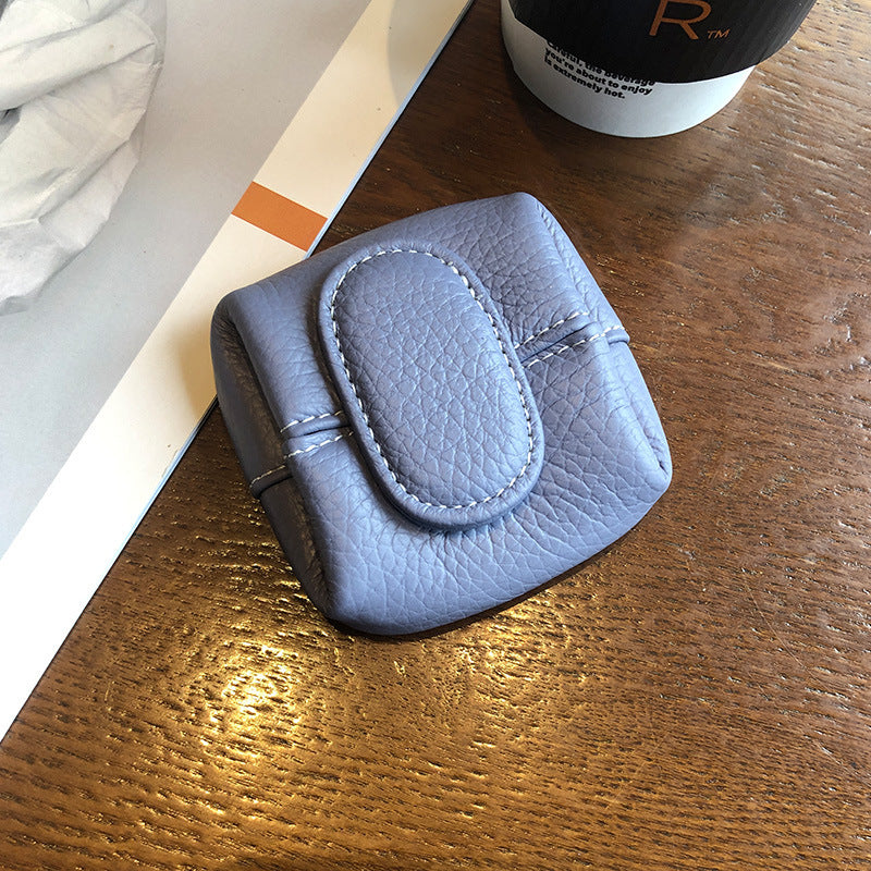 Porte-Monnaie Femme Boucle Première Couche en Cuir de Vachette Porte-Monnaie Porte-clés Sac de Transport