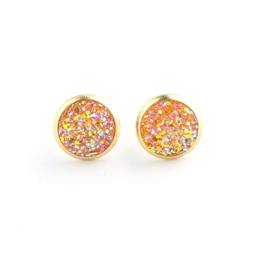 Boucles d'oreilles à tige étoilées en acier inoxydable plaqué or