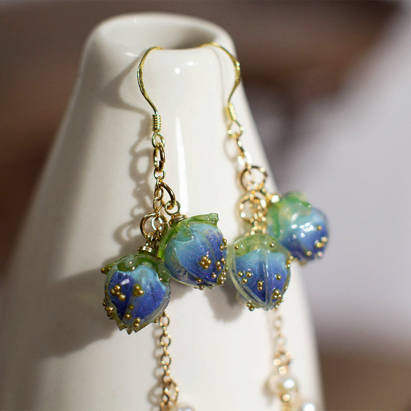 Pendientes Hanfu de estilo antiguo de viento ligero