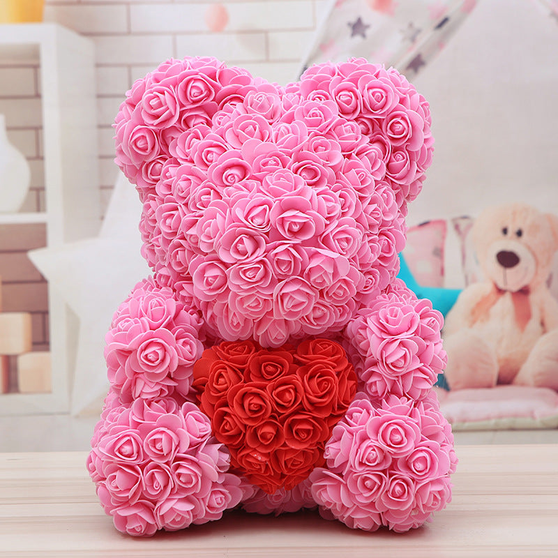 Ours Saint Valentin Rose Ours Cadeau de Noël