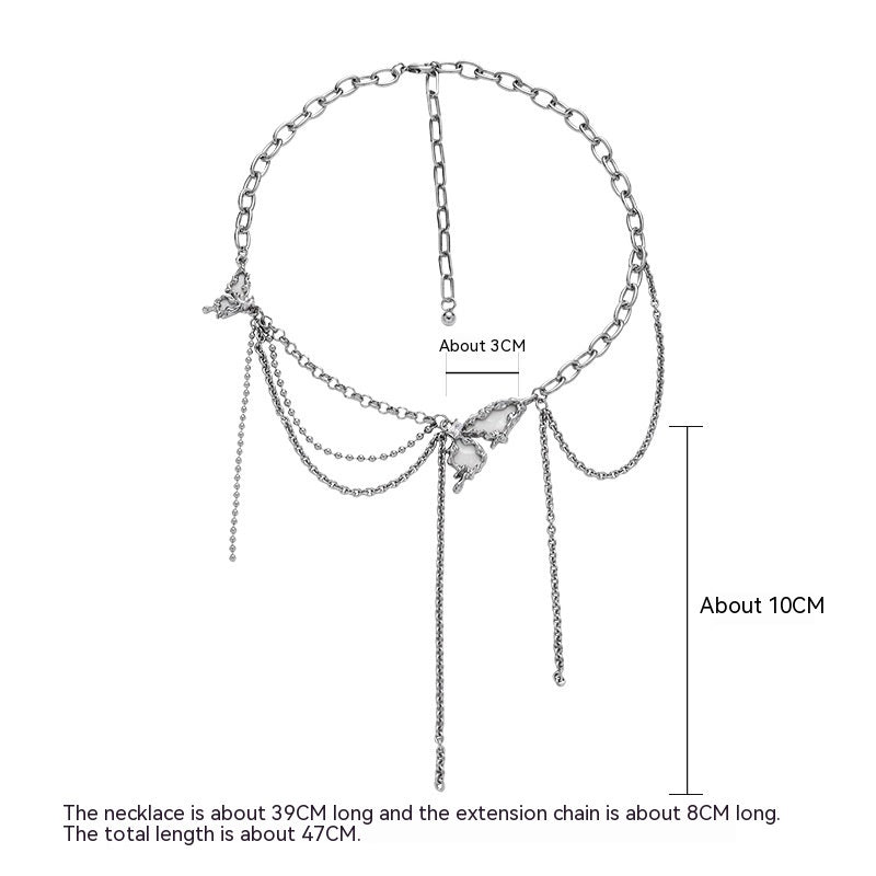 Original White Dream Butterfly Necklace For Women