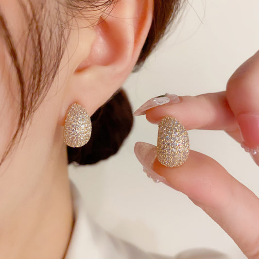 Boucles d'oreilles en argent Sterling, aiguille, mode coréenne exquise, brillant, Micro incrusté de Zirconium, forme de goutte d'eau