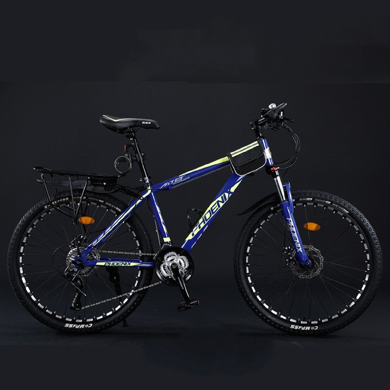 Bicicleta de montaña con absorción de impactos de velocidad variable