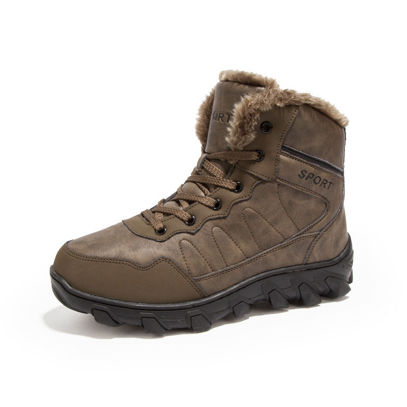 Botas de nieve de viaje térmicas antideslizantes y gruesas para hombre