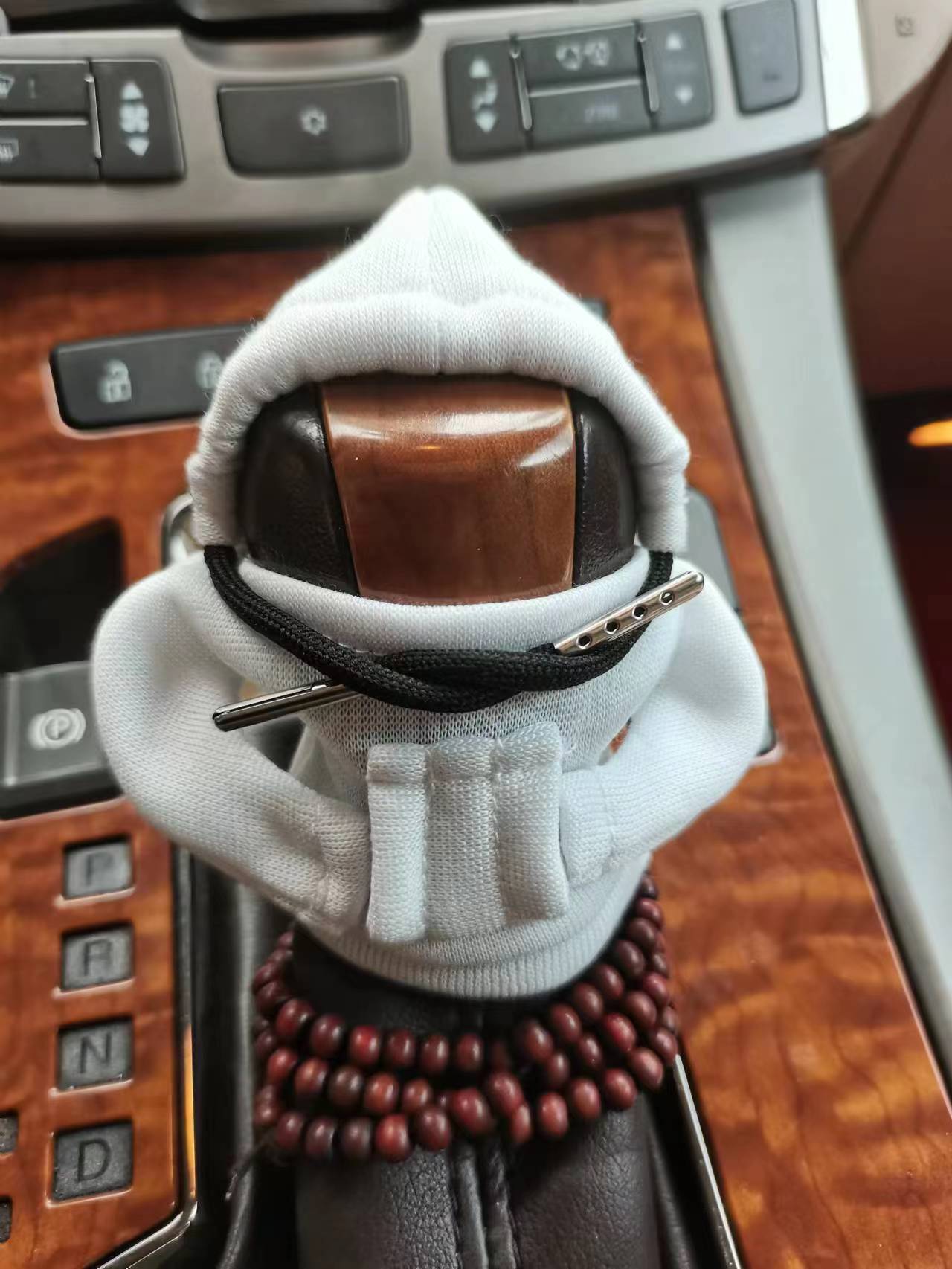 Terciopelo coche palanca de cambios manija de la manga perilla decorativa sudadera con capucha cubierta del freno de mano sudadera con capucha