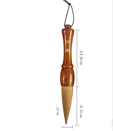 Cepillo de muñeca de oveja y lobo grande, cubo grande de pintura china