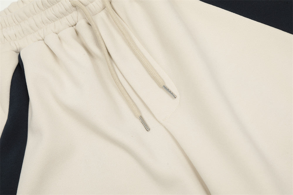 Patchwork Stripes Casual Straight Trousers Male