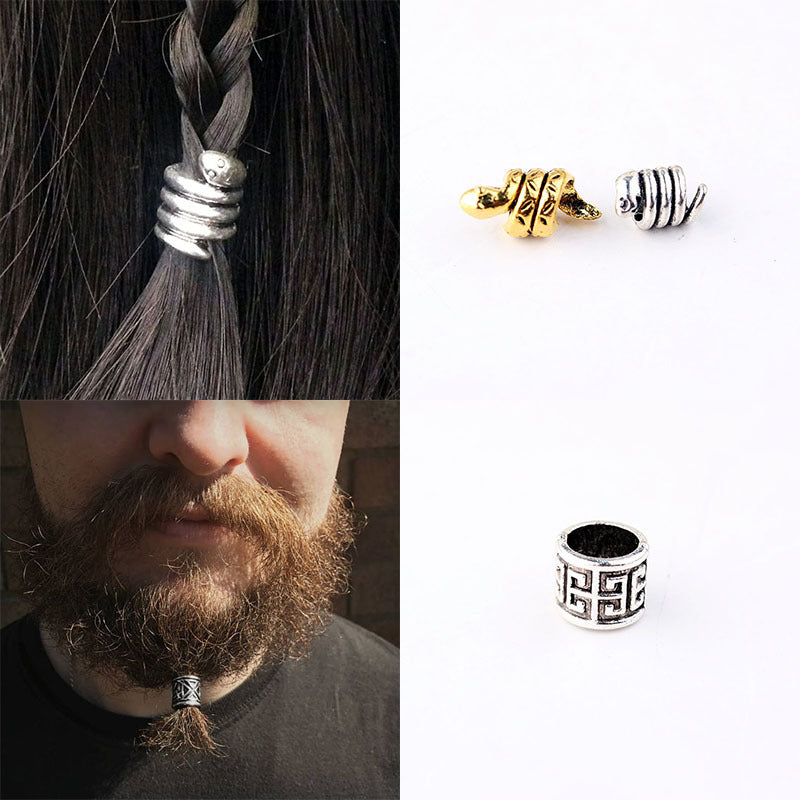 Anneau de barbe décoratif tête de mort
