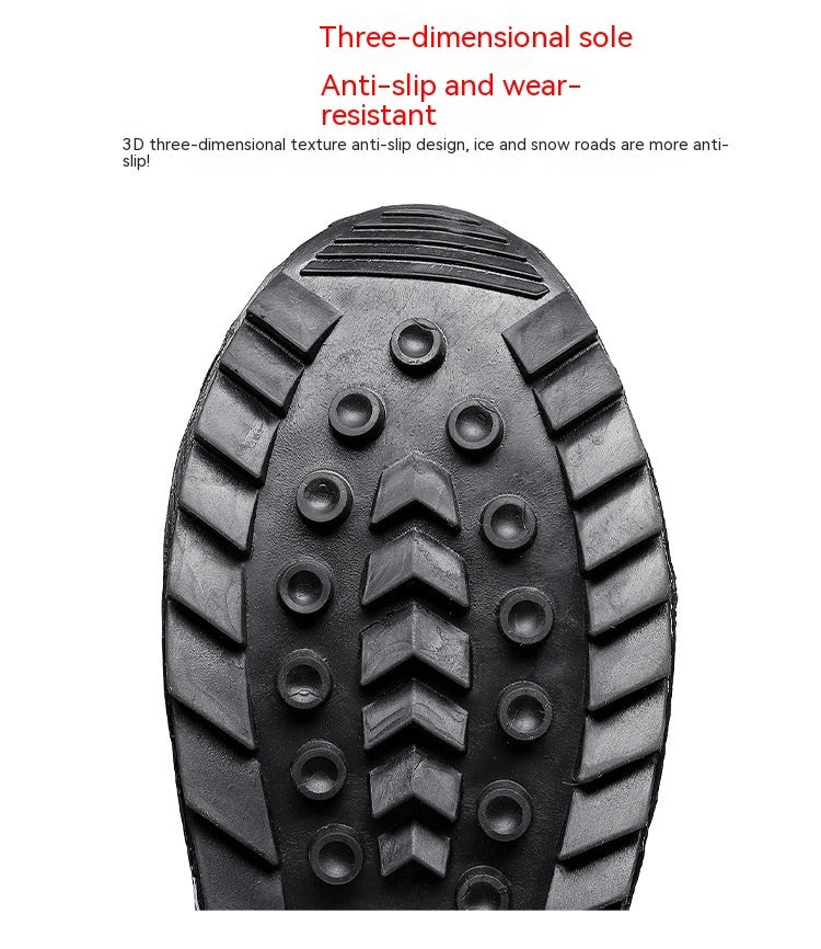 Chaussures en coton épaisses et doublées de polaire pour personnes âgées, courtes et antidérapantes, grandes chaussures chaudes