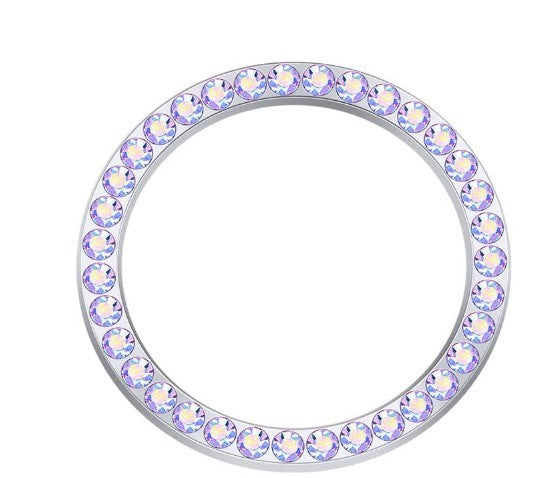 Car Diamond-embedded One-click Start Decorative Ring Car Interior Stickers Car Ignition Start Decorative Ring Diamond-embedded