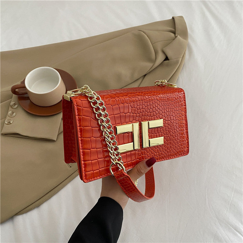 Snakeskin Chain Women's Bag Candy Color