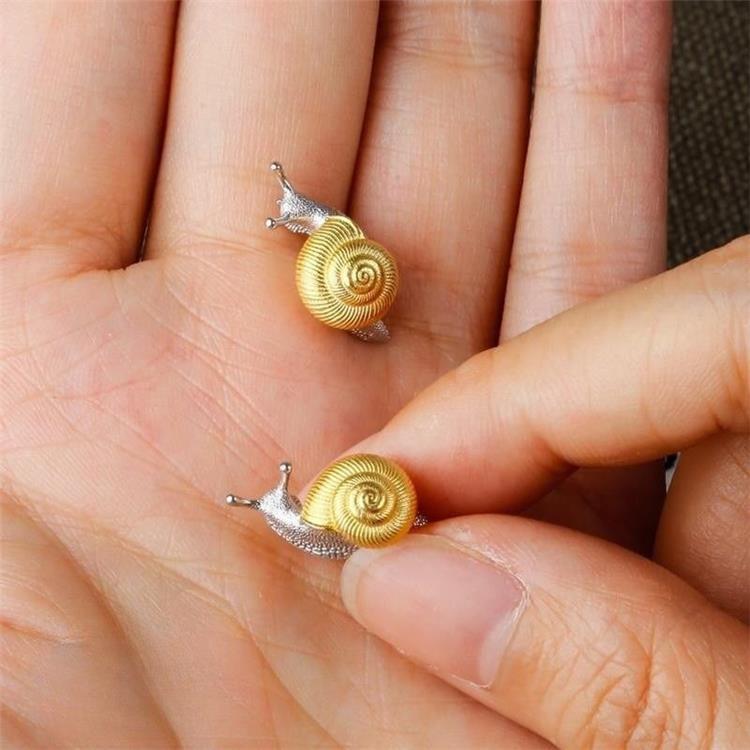 Boucles d'oreilles clous d'oreilles escargot, paquet d'une paire de personnalité