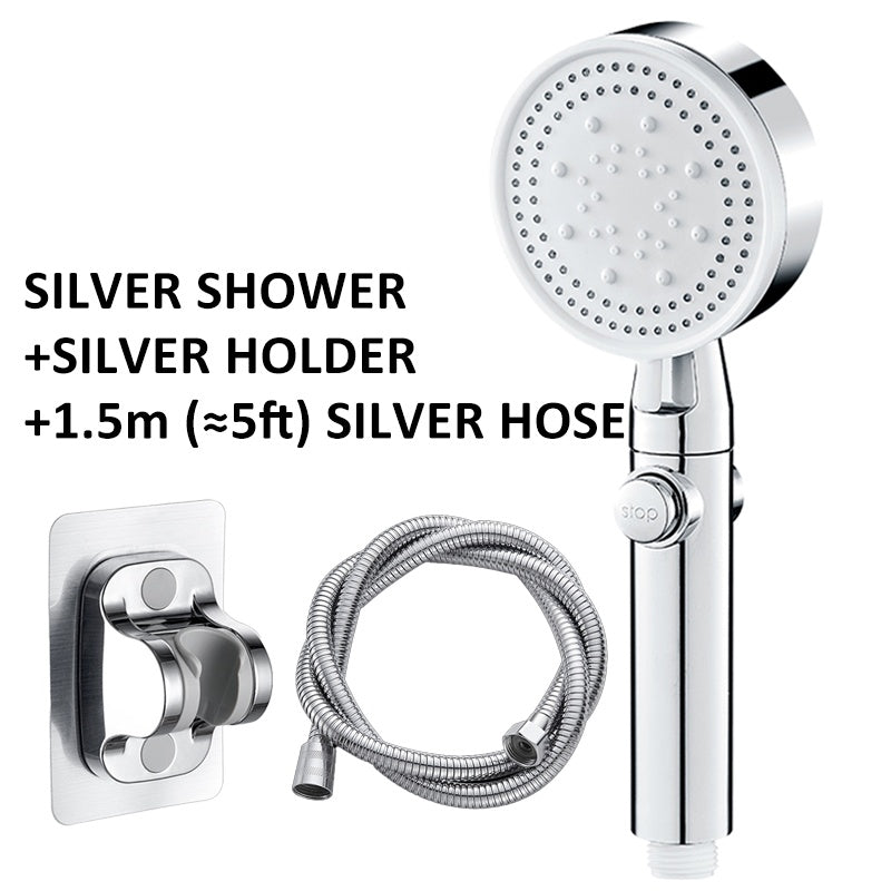 Pommeau de douche bain-douche pressurisé à grande sortie d'eau