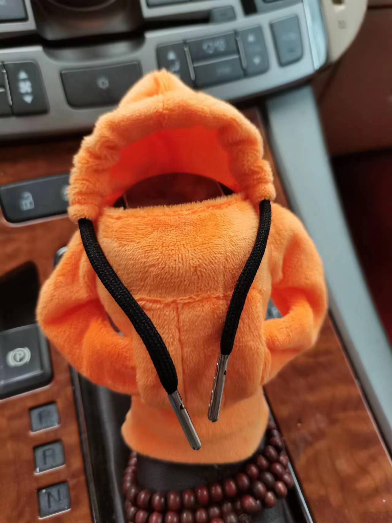 Terciopelo coche palanca de cambios manija de la manga perilla decorativa sudadera con capucha cubierta del freno de mano sudadera con capucha
