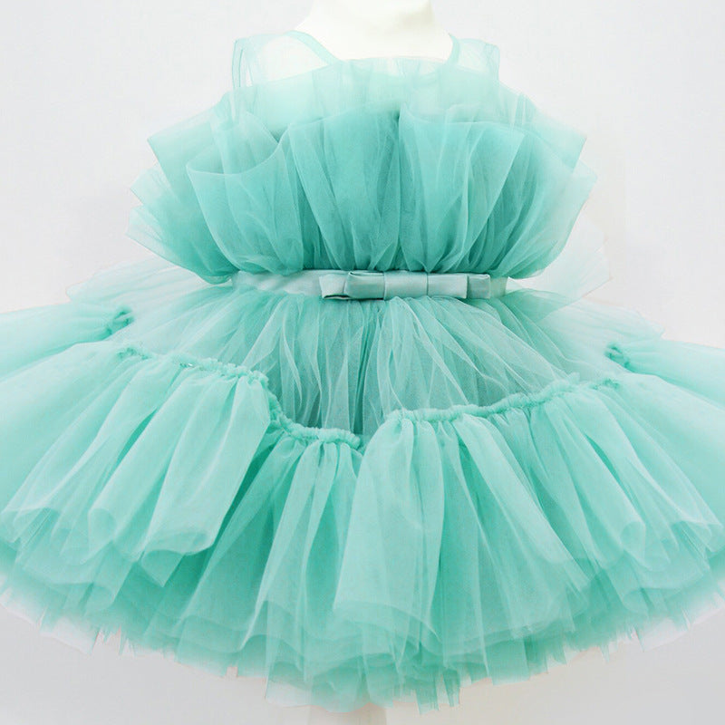 Robe pour enfants robe de princesse fille en gaze moelleuse