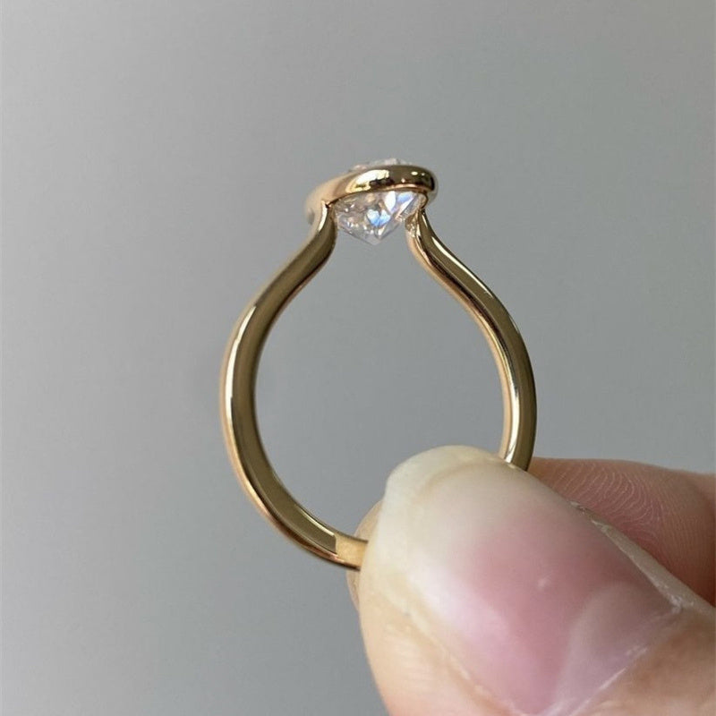 Anillo Ins femenino ligero lujo diseñador minoritario alto grado Simple