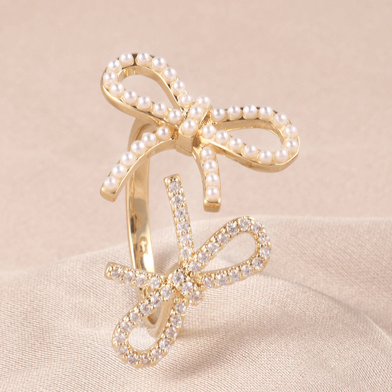 Fashion Trend Unique Bow Ring Design For Women