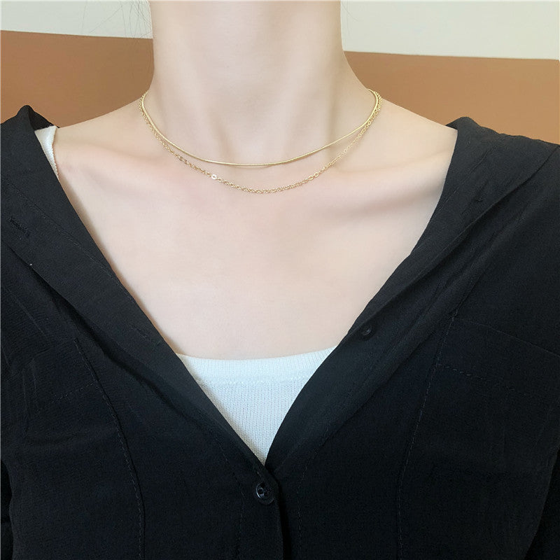 Collier de chaîne de clavicule personnalisé pour femme