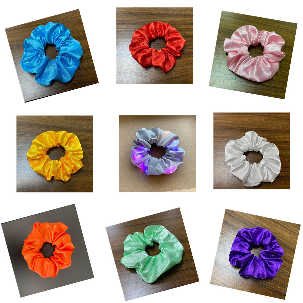 Diadema luminosa LED para mujer, bandas elásticas para el pelo para niña, lazos para el pelo, coleteros, accesorios para la cabeza