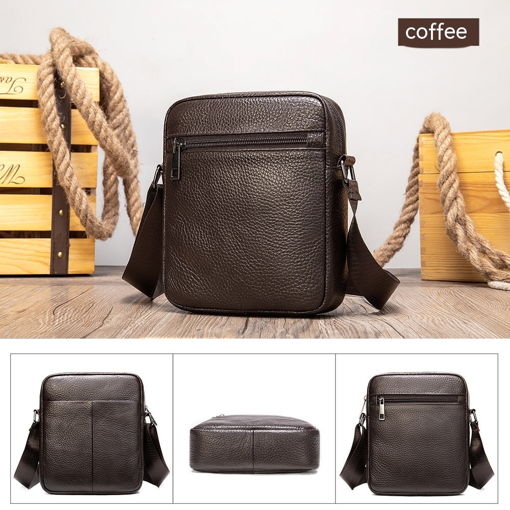 Petit sac à bandoulière en cuir pour hommes d'affaires