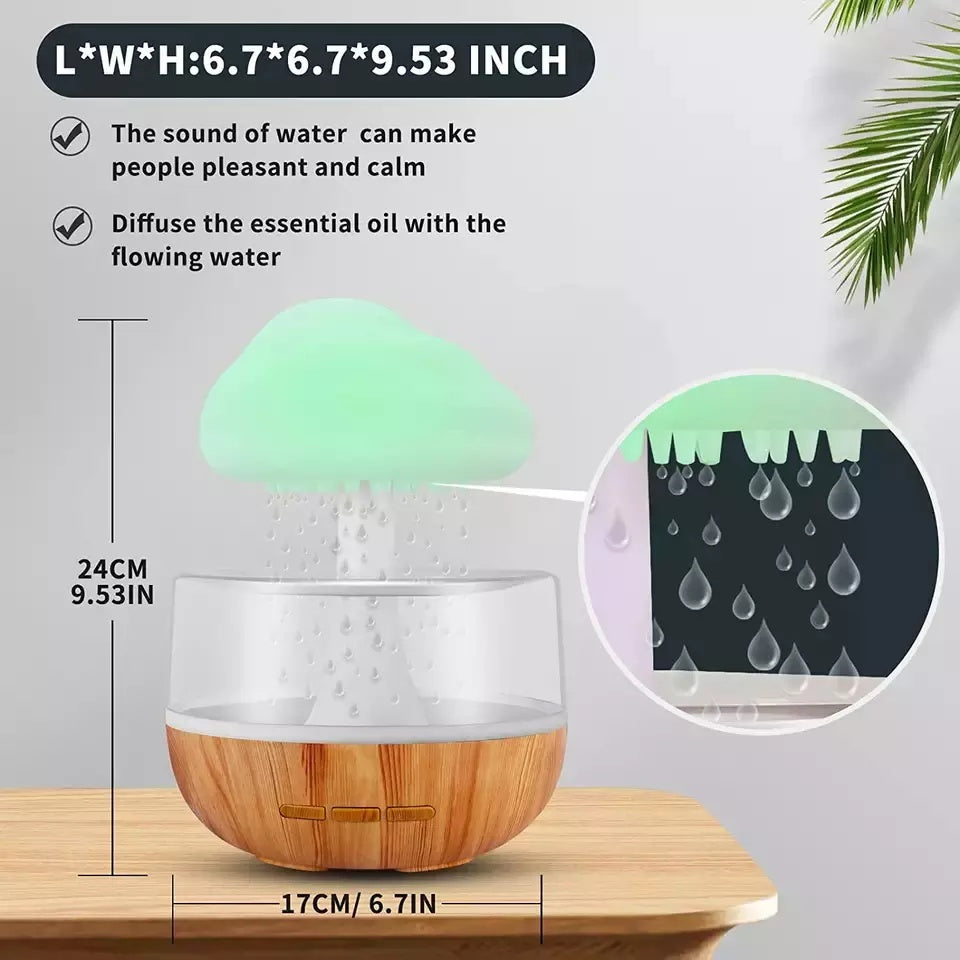 Venta al por mayor, lámpara de seta con Aroma de nube de lluvia, difusor de aceite esencial de aromaterapia, Micro humidificador, luz nocturna de nube de lluvia