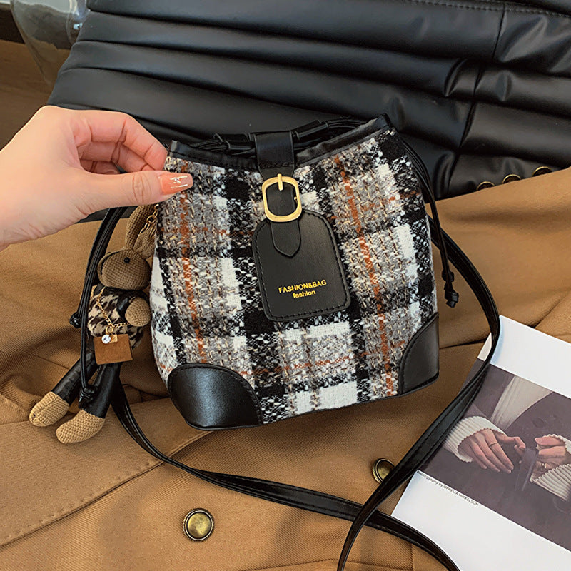 Sacs seau de mode simples, sac à bandoulière rétro à une épaule