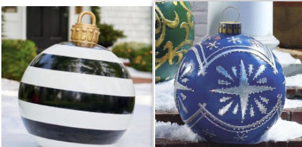 Boules de noël décorations d'arbre de noël, jouets gonflables d'ambiance extérieure pour la maison, boule cadeau de noël