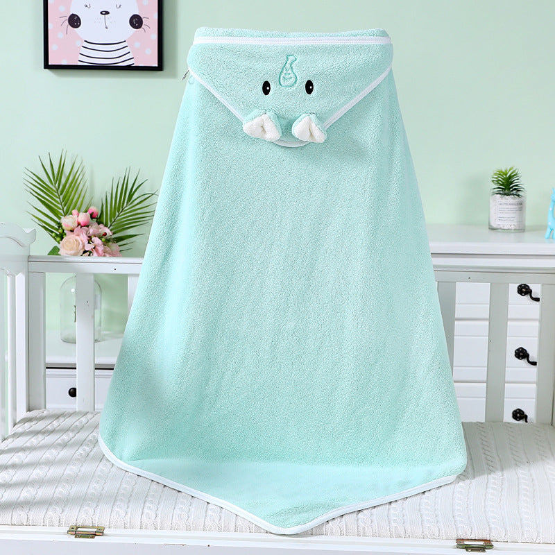 Peignoir de serviette de bain pour bébé en polaire corail