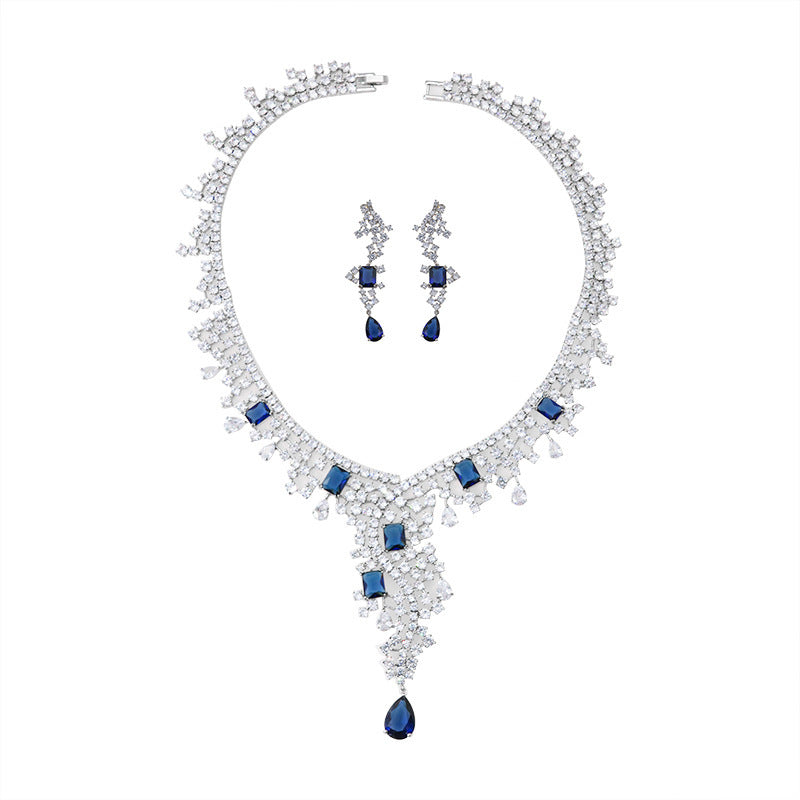 Costume de bijoux de mariée en zircon de style exotique