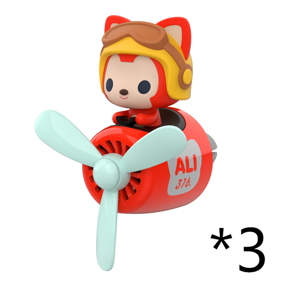 Dessin animé mignon créatif petit ours noir voiture sortie d'air aromathérapie