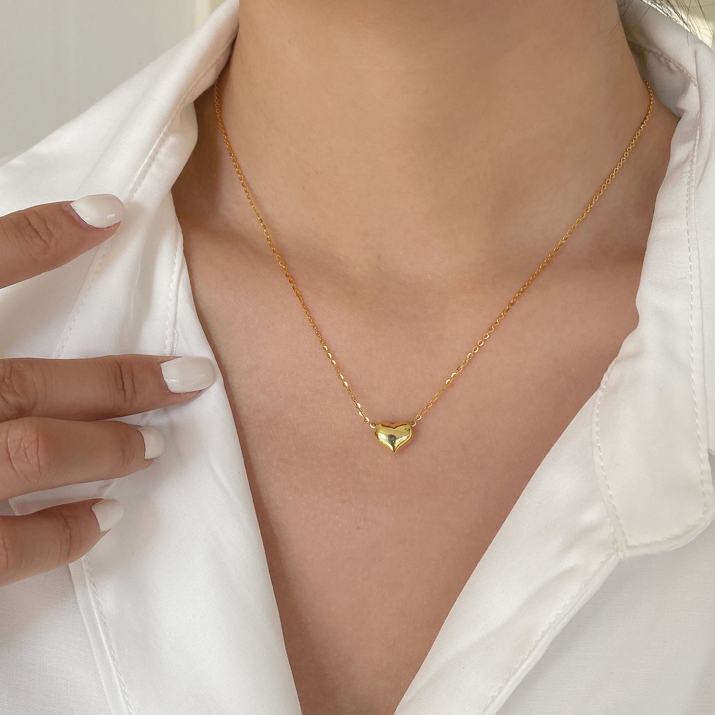 Women's Fashion Personality Sterling Silver Love Pendant Necklace