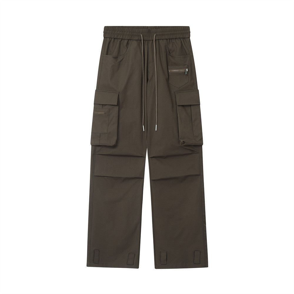 American High Street Pleated Multi-pocket Cargo Pants