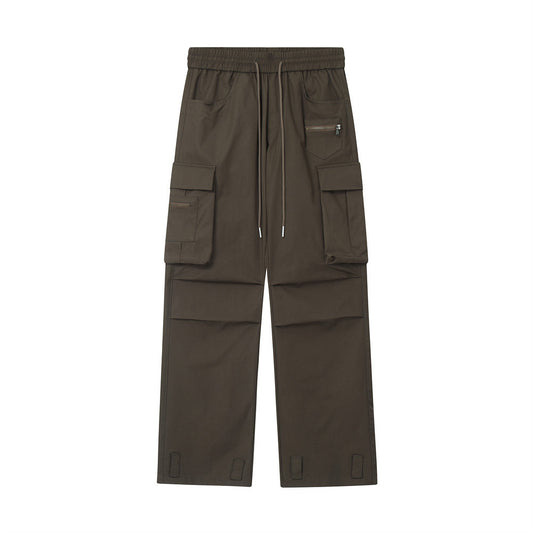 American High Street Pleated Multi-pocket Cargo Pants