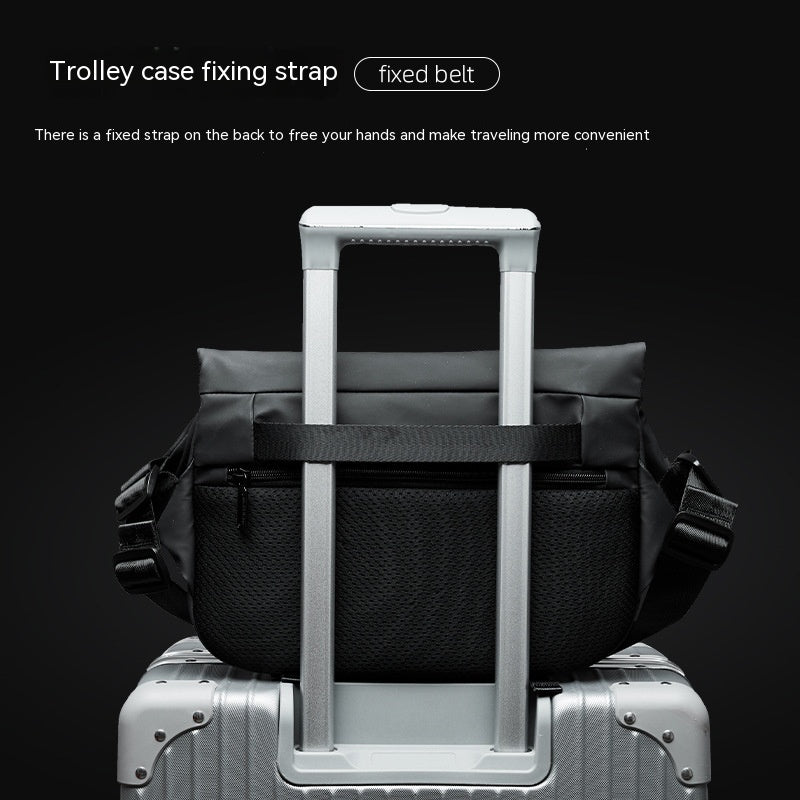 Bolso bandolera de estilo mecánico informal a la moda para hombre