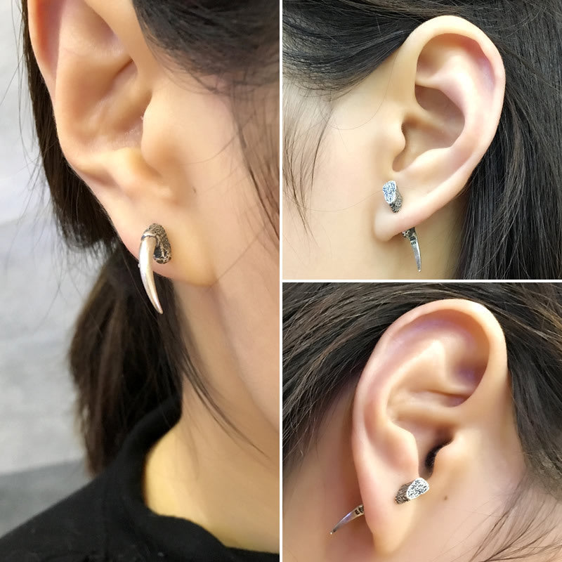 925 Creative Eagle Claw Ear Studs Silver