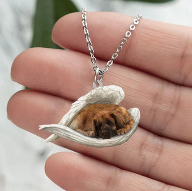 Acrylic Plane Lazy Dog Hanging Necklace